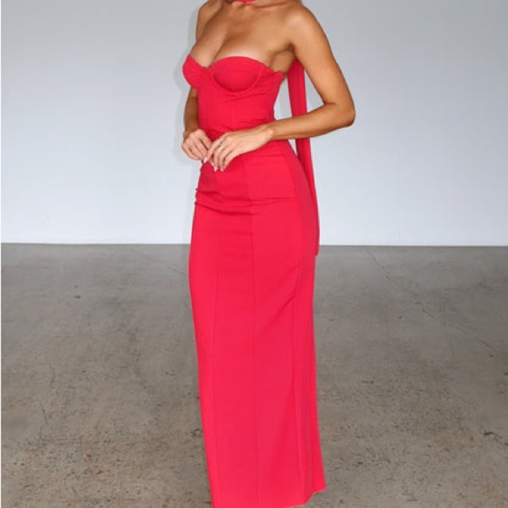 White Fox Boutique Raining Hearts Strapless Maxi Dress